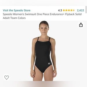 Speedo one piece swimsuit endurance & flyback solid adult team- size 10/36